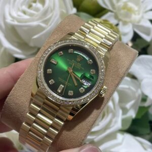 Đồng Hồ Rolex Day-Date 128348RBR Mặt Số Ombré Bọc Vàng Đính Moissanite 36mm (1)