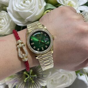 Đồng Hồ Rolex Day-Date 128348RBR Mặt Số Ombré Bọc Vàng Đính Moissanite 36mm (1)