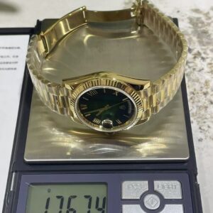 Đồng Hồ Rolex Day-Date 228238 Mặt Số Ombré Xanh Lá Bọc Vàng 18K GMF 40mm (9)