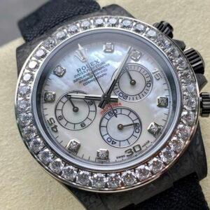 Đồng Hồ Rolex Daytona 126589RBR Đính Moissanite Mặt Xà Cừ Tự Nhiên 40mm (1)