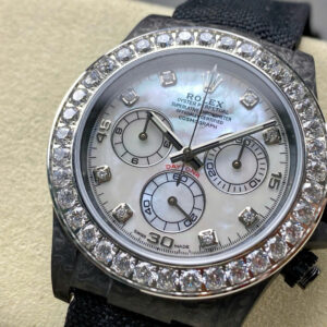 Đồng Hồ Rolex Daytona 126589RBR Đính Moissanite Mặt Xà Cừ Tự Nhiên 40mm (1)