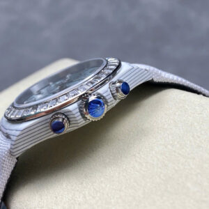 Đồng Hồ Rolex Daytona Chế Tác Carbon Độ Kim Cương Moissanite Baguette 40mm (4)