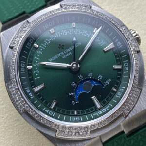 Đồng Hồ Vacheron Constantin Overseas Moonphase 4000V Dây Cao Su Màu Xanh Lá GRF 41mm (1)