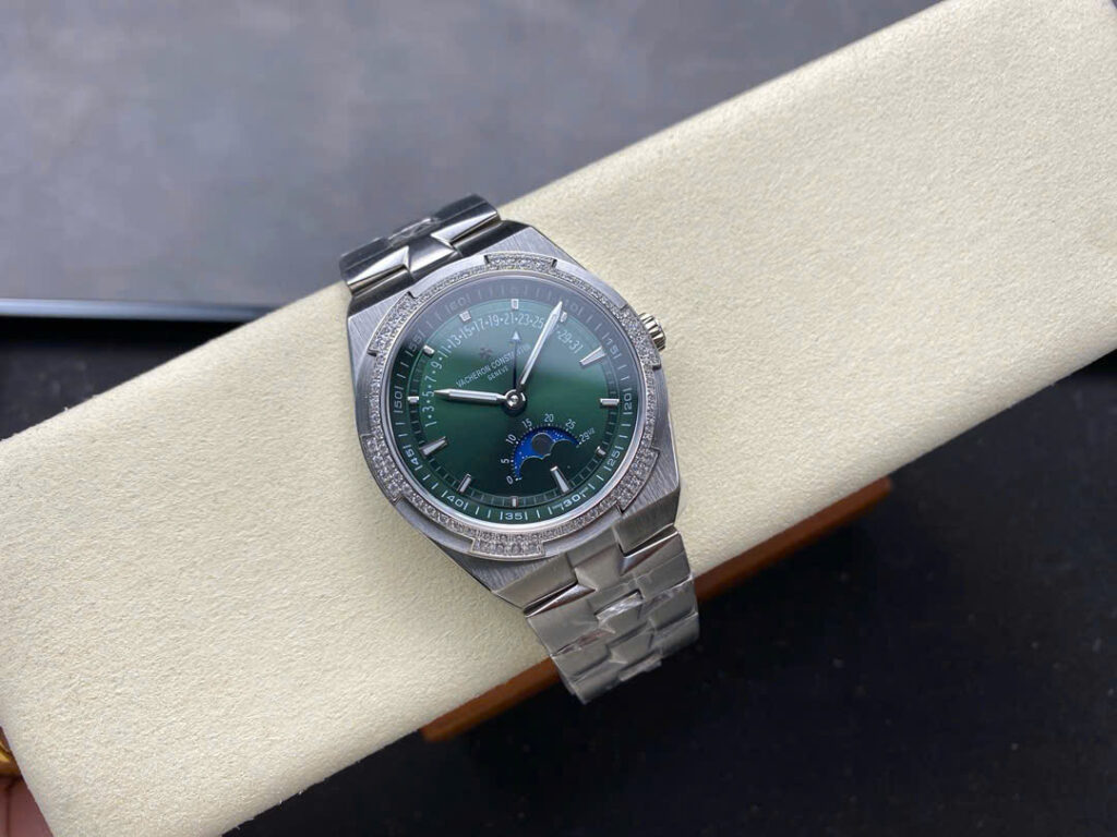 Đồng Hồ Vacheron Constantin Overseas Moonphase 4000V Dây Thép Trắng Xưởng GR 41mm (9)