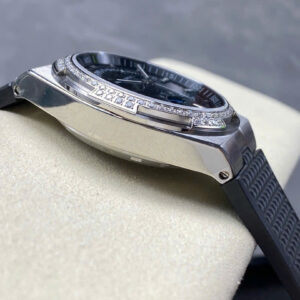 Đồng Hồ Vacheron Constantin Overseas Moonphase 4000V Mặt Đen Đính Đá GRF 41mm (3)