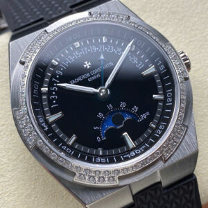 Đồng Hồ Vacheron Constantin Overseas Moonphase 4000V Mặt Đen Đính Đá GRF 41mm (3)