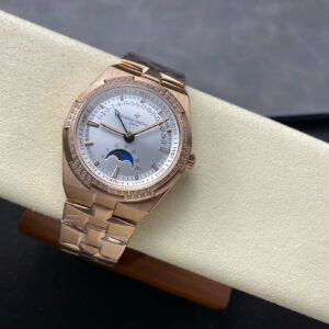 Đồng Hồ Vacheron Constantin Overseas Moonphase 4000V Mặt Trắng Dây Thép GRF 41mm (9)