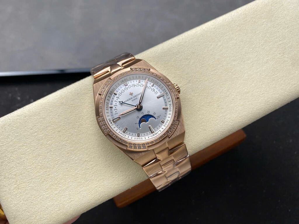 Đồng Hồ Vacheron Constantin Overseas Moonphase 4000V Mặt Trắng Dây Thép GRF 41mm (9)
