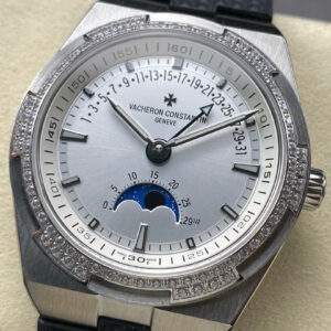 Đồng Hồ Vacheron Constantin Overseas Moonphase 4000V Mặt Trắng Đính Đá GRF 41mm (9)