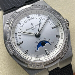 Đồng Hồ Vacheron Constantin Overseas Moonphase 4000V Mặt Trắng Đính Đá GRF 41mm (9)