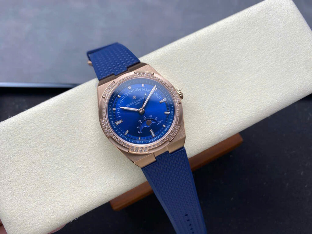 Đồng Hồ Vacheron Constantin Overseas Moonphase 4000V Viền Đính Đá GRF 41mm (9)