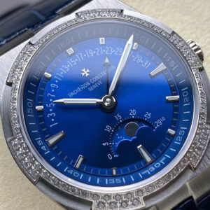 Đồng Hồ Vacheron Constantin Replica 11 Màu Xanh Đính Đá Overseas 4500V 41mm (9)