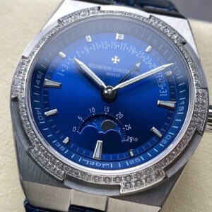 Đồng Hồ Vacheron Constantin Replica 11 Màu Xanh Đính Đá Overseas 4500V 41mm (9)