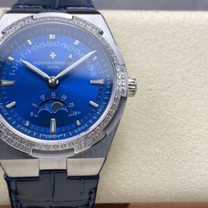 Đồng Hồ Vacheron Constantin Replica 11 Màu Xanh Đính Đá Overseas 4500V 41mm (9)