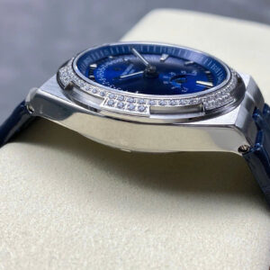 Đồng Hồ Vacheron Constantin Replica 11 Màu Xanh Đính Đá Overseas 4500V 41mm (9)