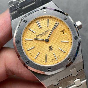 Đồng Hồ Audemars Piguet Royal Oak 15202 Jumbo Mặt Số Vàng Nhà Máy IP 39mm (1)
