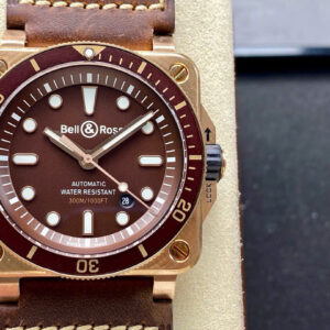 Đồng Hồ Bell and Ross Diver Bronze Red BR0392 Nam Dây Da Màu Nâu 42mm (8)