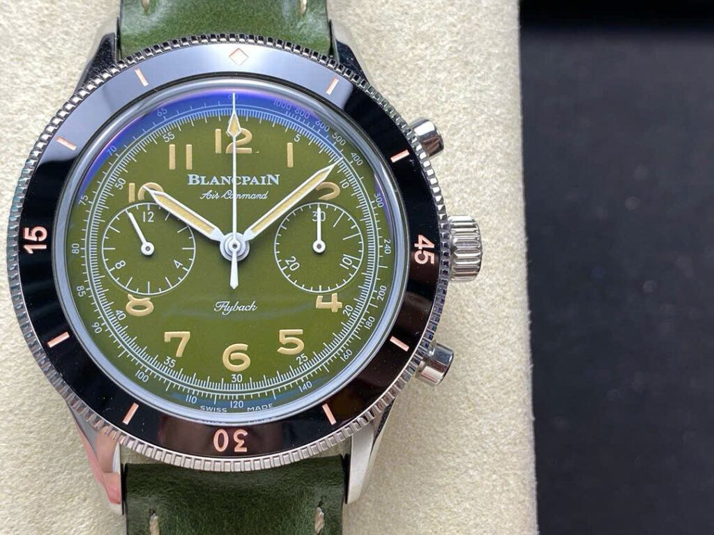 Đồng Hồ Blancpain Air Command AC02 Chronograph Màu Xanh Quân Đội 42 (1)