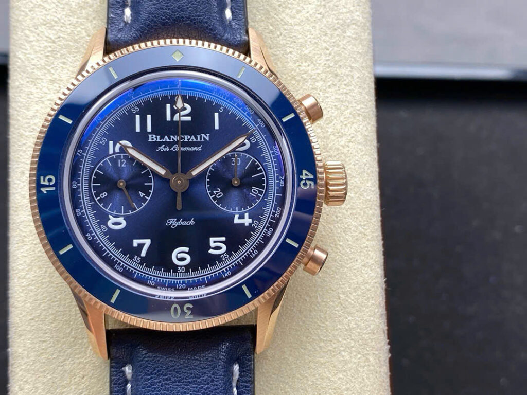 Đồng Hồ Blancpain Air Command AC02 Viền Gốm Xanh Dương (9)