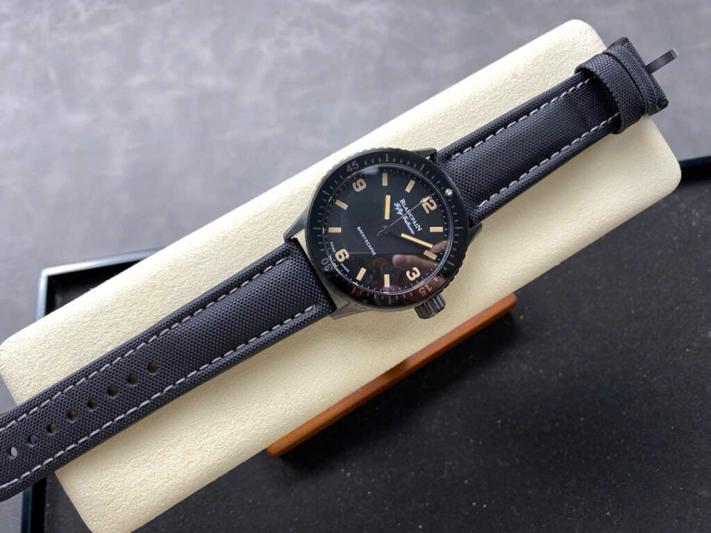 Đồng Hồ Blancpain Bathyscaphe HODINKEE 5100 1130 Vỏ Gốm Xám 38mm (9)