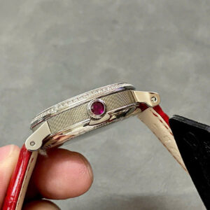 Đồng Hồ Breguet Tradition 7038BB Đính Đá Dây Da Màu Đỏ Replica ZF 37mm (3)