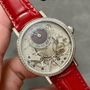 Đồng Hồ Breguet Tradition 7038BB Đính Đá Dây Da Màu Đỏ Replica ZF 37mm (3)