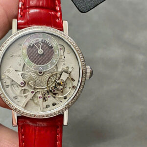 Đồng Hồ Breguet Tradition 7038BB Đính Đá Dây Da Màu Đỏ Replica ZF 37mm (3)