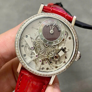 Đồng Hồ Breguet Tradition 7038BB Đính Đá Dây Da Màu Đỏ Replica ZF 37mm (3)