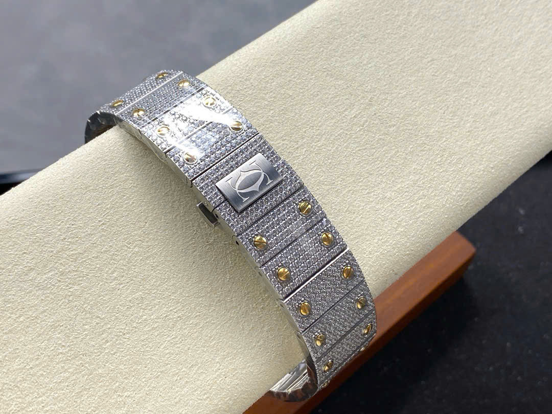 Đồng Hồ Cartier Santos Skeleton Demi Gold Nam Đính Đá Replica 11 (1) Đồng Hồ Cartier Santos Skeleton Demi Gold Nam Đính Đá Replica 11 (1)