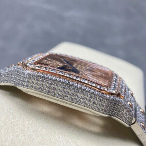 Đồng Hồ Cartier Santos Skeleton Demi Rose Nam Đính Đá Replica 11 (2)