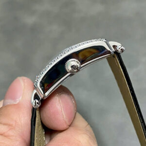 Đồng Hồ Franck Muller Master Square 6002 Đính Đá Dây Da Màu Đen 33x33mm (2)