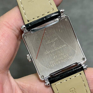 Đồng Hồ Franck Muller Master Square 6002 Đính Đá Dây Da Màu Đen 33x33mm (2)