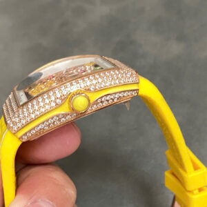 Đồng Hồ Franck Muller V32 Nữ Đính Đá Màu Vàng Replica Cao Cấp 36mm (1)