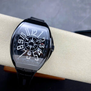 Đồng Hồ Franck Muller Vanguard V45 Gốm Đen Replica Cao Cao Cấp Xưởng T+ 45mm (1)