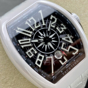 Đồng Hồ Franck Muller Vanguard V45 Gốm Trắng Mặt Số Đen Chế Tác ABF 45mm (1)