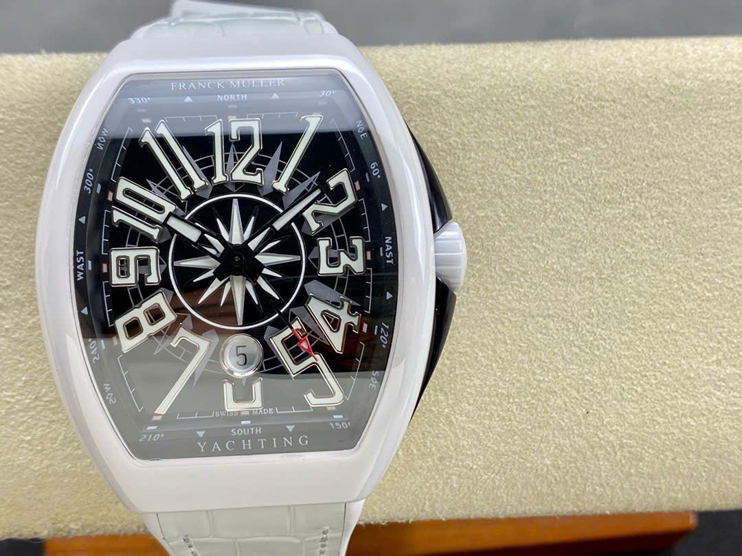 Đồng Hồ Franck Muller Vanguard V45 Gốm Trắng Mặt Số Đen Chế Tác ABF 45mm (7) Đồng Hồ Franck Muller Vanguard V45 Gốm Trắng Mặt Số Đen Chế Tác ABF 45mm (1)