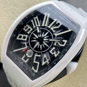 Đồng Hồ Franck Muller Vanguard V45 Gốm Trắng Mặt Số Đen Chế Tác ABF 45mm (1)