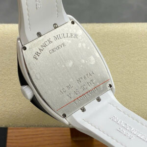 Đồng Hồ Franck Muller Vanguard V45 Gốm Trắng Replica Nhà Máy ABF 45mm (9)