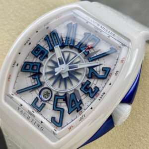 Đồng Hồ Franck Muller Vanguard V45 Gốm Trắng Replica Nhà Máy ABF 45mm (9)