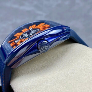 Đồng Hồ Franck Muller Vanguard V45 Gốm Xanh Dây Cao Su Nhà Máy T+ 45mm (1)