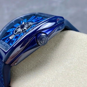 Đồng Hồ Franck Muller Vanguard V45 Gốm Xanh Dương Replica Nhà Máy T+ 45mm (1)