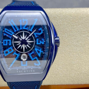 Đồng Hồ Franck Muller Vanguard V45 Gốm Xanh Dương Replica Nhà Máy T+ 45mm (1)