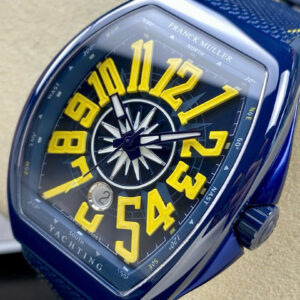 Đồng Hồ Franck Muller Vanguard V45 Gốm Xanh Rep 11 Nhà Máy T+ 45mm (9)