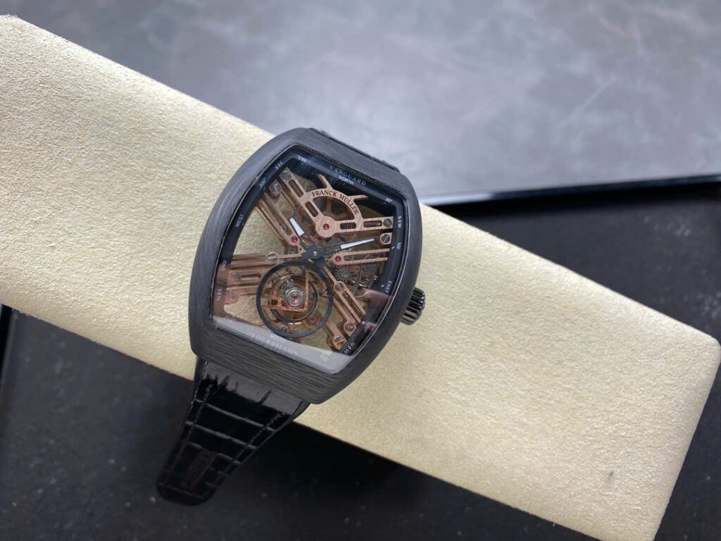 Đồng Hồ Franck Muller Vanguard V45 Tourbillon Chế Carbon Replica 45mm (1)