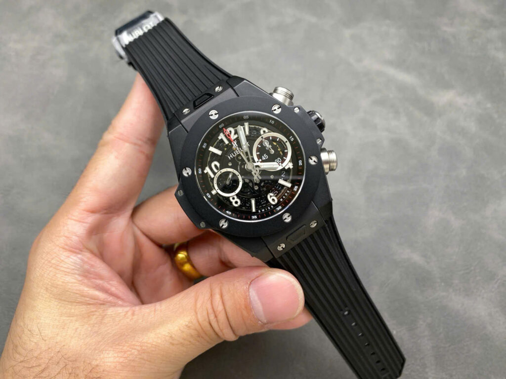 Đồng Hồ Hublot Big Bang Unico Gốm Đen Fake Cao Cấp Nhà Máy HB 45mm (4)