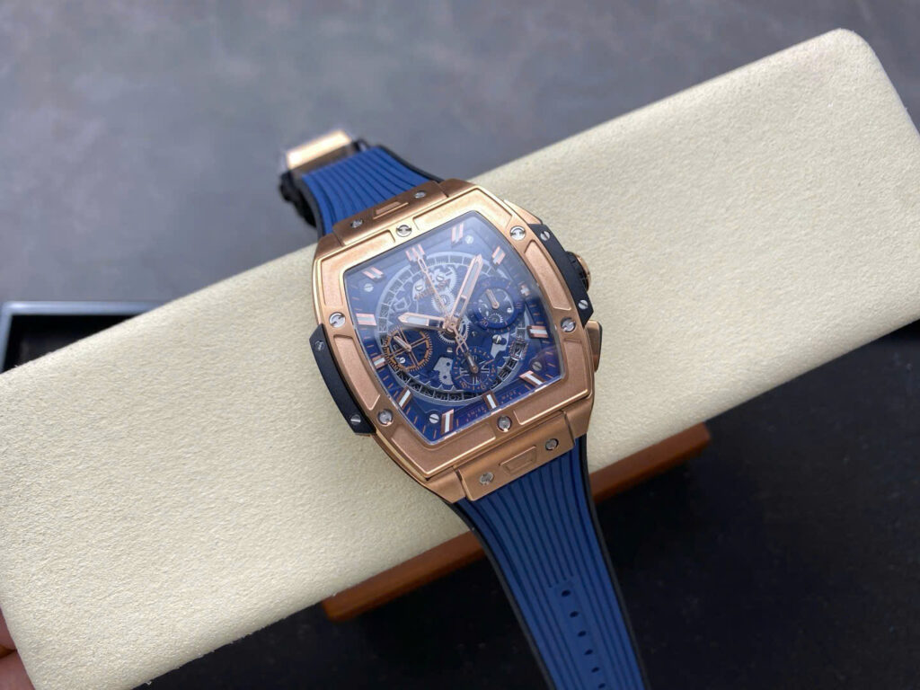 Đồng Hồ Hublot Spirit Of Big Bang King Gold Mặt Xanh Dương Chế Tác Xưởng BBF 42mm (4)
