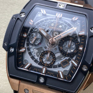 Đồng Hồ Hublot Spirit Of Big Bang King Gold Viền Gốm Đen Chế Tác Xưởng BBF 42mm (1)