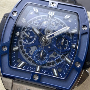 Đồng Hồ Hublot Spirit Of Big Bang TItanium Viền Gốm Xanh Rep 11 Nhà Máy BBF 42mm (9)