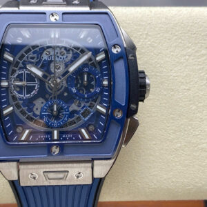 Đồng Hồ Hublot Spirit Of Big Bang TItanium Viền Gốm Xanh Rep 11 Nhà Máy BBF 42mm (9)