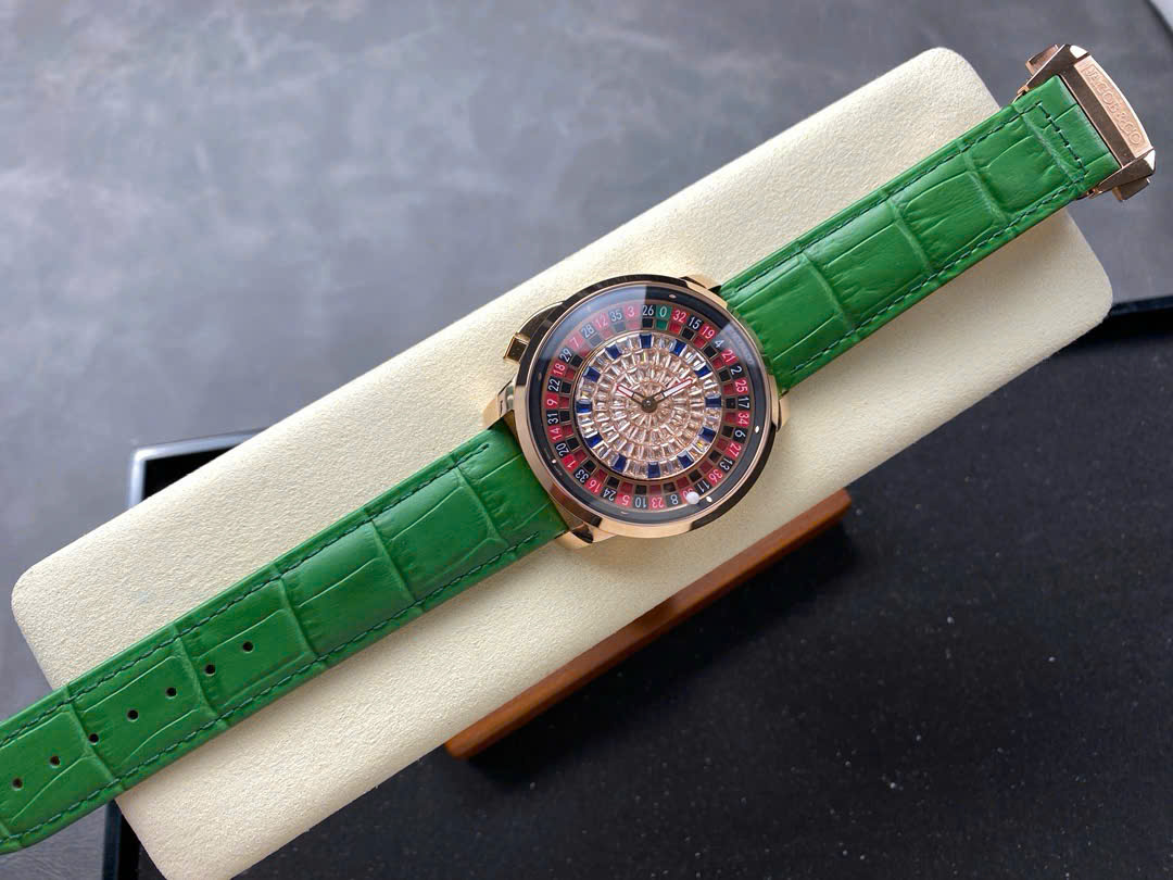 Đồng Hồ Jacob & Co Casino Tourbillon Đính Đá Dây Da Màu Xanh Replica AMG 44mm (2) Đồng Hồ Jacob & Co Casino Tourbillon Đính Đá Dây Da Màu Xanh Replica AMG 44mm (6)